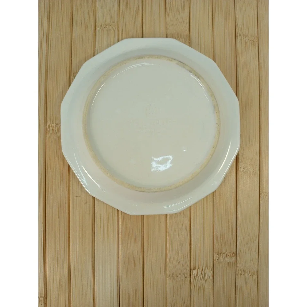 Pfaltzgraff Heritage White Saucer 6.25 Inch Replacement Stoneware USA 12 Sided